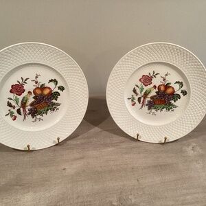 Set of (2) Copeland Spode “Cherry Picker” Plates